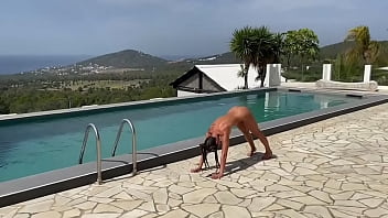Join me for a sensual Yoga session by the pool